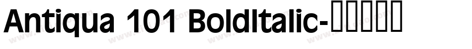 Antiqua 101 BoldItalic字体转换